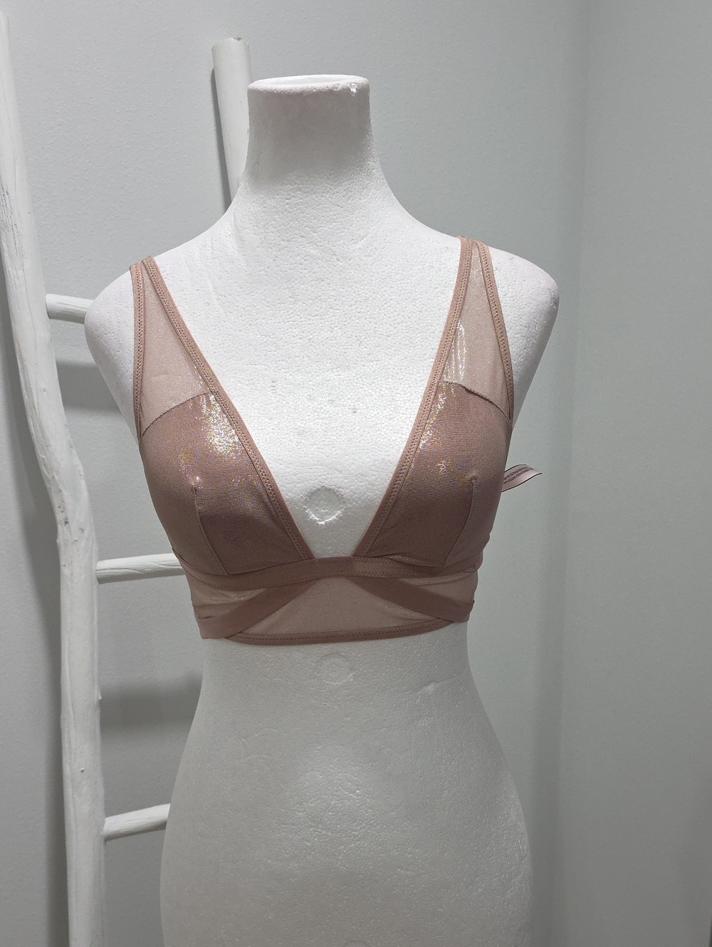 Victoria's Secret Sheer Sparkle Padded Bralette - Pink